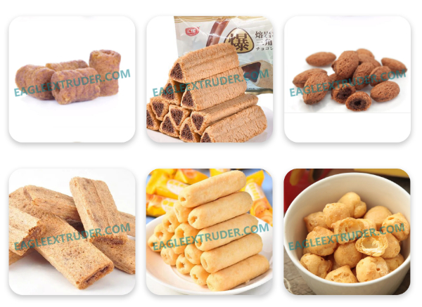 Jinan Eagle stuff filling pillows cereals snack food extruder production line machine