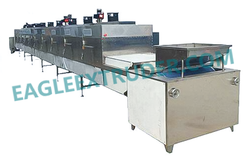 Microwave tunnel type dryer machine 90kw installed