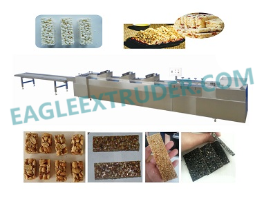 Peanuts and cereals sweet bar cutting type machine