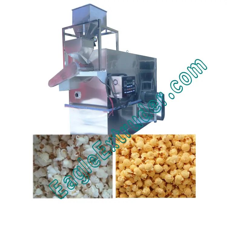 Continuous pop corn and rice production line