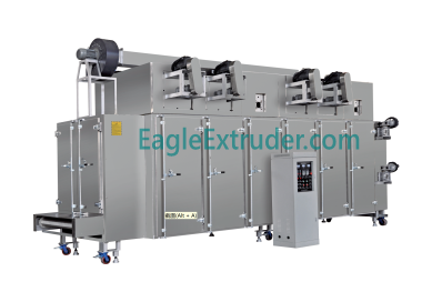 High quality and efficiency steam hot air dryer for pet dog food, fish feed, fruits and vegetables