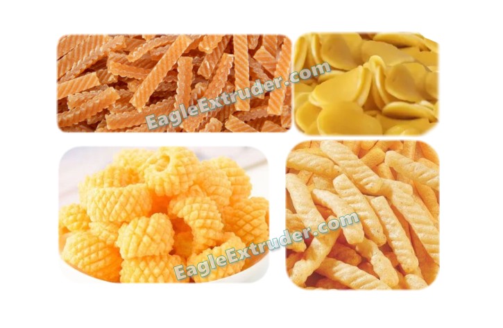 Prawn stick and potato chips machine